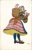 1917 Boldog Újévet! Országos Anya és Csecsemővédő Egyesület kiadása / New Year greeting art postcard...