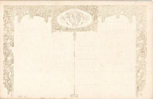 1917 Boldog Új Évet! Országos Anya és Csecsemővédő Egyesület kiadása 930. sz. / New Year greeting ar...