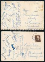 2 levelezőlap aláírásokkal