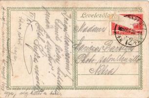 1928 Boldog Karácsonyi Ünnepeket! / Christmas greeting art postcard (Rb)