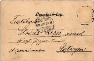 1901 Pécs, M. kir. honvéd hadapródiskola. Fischer Ferenc kiadása (EK)