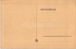 B.U.É.K. Boldog Újévet! Magyar folklór művészlap. Rigler J. E. / New Year greeting art postcard, Hun...