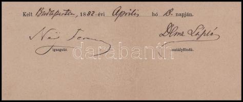 1880 Pilisi Ney Ferenc (1814-1889.) hírlapíró, színműíró, a pesti belvárosi reáliskola igazgatója au...