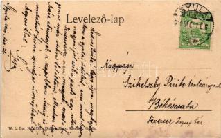 1910 Gyula, Református templom és megyeháza. W.L. Bp. Nr. 1571. Dobay János kiadása (fl)