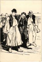 A vidéki népéletből, magyar folklór. Bodócs L. kiadása / Hungarian folklore s: Benyovszky (vágott / ...