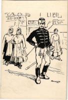 A vidéki népéletből, magyar folklór. Bodócs L. kiadása / Hungarian folklore s: Benyovszky (vágott / ...