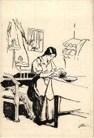 A vidéki népéletből, magyar folklór. Bodócs L. kiadása / Hungarian folklore s: Benyovszky (vágott / ...