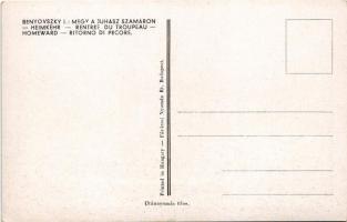 Megy a juhász szamáron. Magyar folklór művészlap / Hungarian folklore art postcard s: Benyovszky Ist...