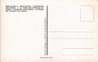 Pányavető. Magyar folklór művészlap / Hungarian folklore art postcard s: Benyovszky István (EK)