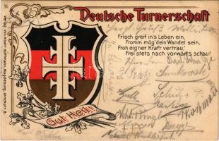 Deutsche Turnerschaft, Gut Heil! Verlag von Albert Hoffmann / German sport festival advertisement, c...