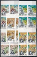 1991 Amerika felfedezésének 500. évfordulója vágott sor ívszéli négyestömbökben (26.000)