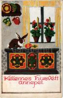 1927 Kellemes húsvéti ünnepeket! Magyar művészlap. Rigler József Ede R.J.E. / Hungarian Easter greet...