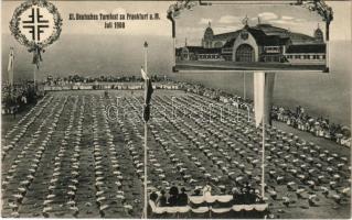 1908 XI. Deutsches Turnfest zu Frankfurt am Main 1908 / Frankfurt Sport Festival advertisement card,...