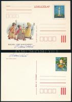 4 db klf díjjegyes levelezőlap Kékesi László dedikálással