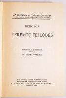 Bergson, Henri: Teremtő fejlődés. Bp., 1930, MTA. REPRINT! 338p. Kiadói kartonált kötés, jó állapotb...