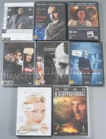 8 darab bontatlan filmes DVD, Ellenségem holtteste, A rózsa neve, Hamlet, Idő van, Taxisofőr, A szarvasvadász, stb.