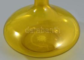 Anyagában színezett mézszínű dekanter, hibátlan, m: 20,5 cm