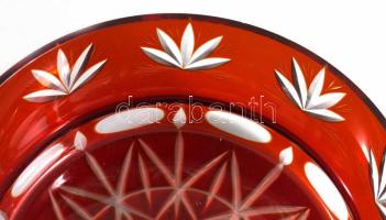 Bíborpácot kristály kínáló, minimális pattogzással, d: 24 cm, m. 9 cm