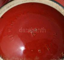 Vintage német kétfüles váza, jelzett, hibátlan, m: 24 cm