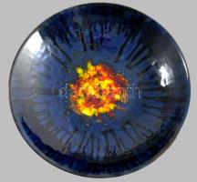 Városlőd iparművész falitál, jelzett, hibátlan, d: 31 cm