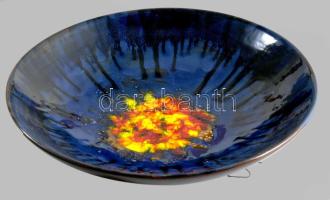 Városlőd iparművész falitál, jelzett, hibátlan, d: 31 cm