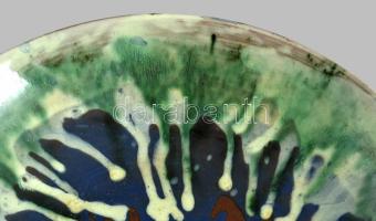 Városlőd iparművész falitál, jelzett, hibátlan, d: 36 cm