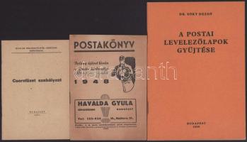 Dr Sóky Dezső: A Postai levelezőlapok gyűjtése + Cserefüzet szabályzat + 1948-as postakönyv
