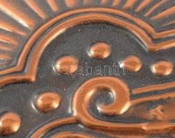 Római stílusú rezezett falitál, d: 35 cm