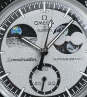 Omega X Swatch - Moonswatch - Mission to Earthphase férfi karóra. Működik, leírással, díszdobozban