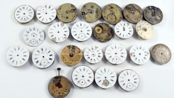 Kis doboznyi sokdarabos óraszerkezet tétel, értékes összeállítás.