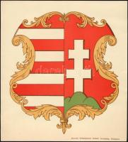 cca 1930 Kossuth-címer, a Honvéd Térképészet Intézet kiadása, 22×20 cm