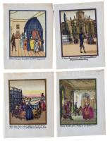 Friederike ,,Fritzi" Löw (1892-1975): 13 db illusztráció Eduard Mörike Mozart auf der Reise nac...