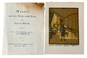 Friederike ,,Fritzi" Löw (1892-1975): 13 db illusztráció Eduard Mörike Mozart auf der Reise nac...