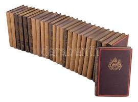 Prohászka Ottokár összegyűjtött munkái 25 kötete. Sajtó alá rendezte: Schütz Antal. Bp.,1927-1929, Szent István-Társulat. Benne ex libris-szekkel (20 kötetben): Vertel József (1922-1993): Ex libris Ergerczhi Retezár Péter, rézkarc, papír, jelzett, 6x6 cm.  Kiadói aranyozott, festett, egészvászon-kötések, kopott, foltos borítókkal, foltos lapokkal, néhány kötetben aláhúzással és bejelölésekkel, egy kötetben penészfoltokkal.