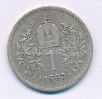 Ausztria 1893. 1K Ag "Ferenc József" T:F Austria 1893. 1 Corona Ag "Franz Joseph" C:F Krause KM#2804