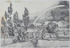 Rizmajer János (működött a XX. sz. végén Balassagyarmaton): 5 db rajz (Ipolymenti táj, Ipoly árterül...