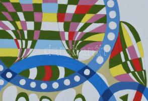 Sugár Gábor (1976-): Körkörök, 1925. Akril, vászon, jelzett, hátoldalán autográf felirattal és a műv...