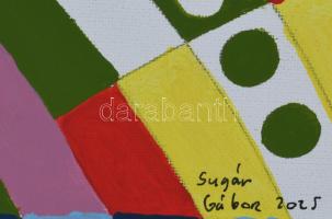 Sugár Gábor (1976-): Körkörök, 1925. Akril, vászon, jelzett, hátoldalán autográf felirattal és a műv...