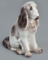 Hollóházi kutya Kézzel festett, jelzett, hibátlan m: 15 cm