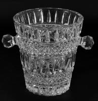 Kristály jégvödör hibátlan m: 14 cm, d: 13 cm