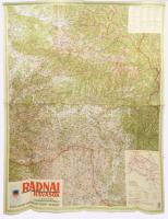 1942 Radnai-havasok (Erdély) térképe, 1942. május 1-i határokkal, 1 : 200.000, Bp., M. Kir. Honvéd T...