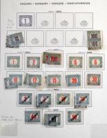 Portó gyűjtemény albumlapokon, az első 10 év hiányos és rendetlen, később rendezett és közel teljes