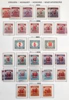 Portó gyűjtemény albumlapokon, az első 10 év hiányos és rendetlen, később rendezett és közel teljes