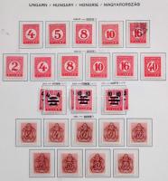 Portó gyűjtemény albumlapokon, az első 10 év hiányos és rendetlen, később rendezett és közel teljes