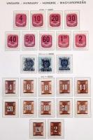 Portó gyűjtemény albumlapokon, az első 10 év hiányos és rendetlen, később rendezett és közel teljes