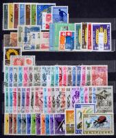 Gyümölcs, gomba, zöldség, termény motívum 2.340 db főleg bélyegzett bélyeg sok teljes sorral az egész világból, 8 és 16 vastag fekete lapos A4-es berakókban. Az anyag nehezen áttekinthető, de nagyon tartalmas, országon belül a bélyegek Michel katalógus sorrendben vannak. Érdemes megnézni!