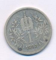 Ausztria 1893. 1K Ag "Ferenc József" T:VF,F Austria 1893. 1 Corona Ag "Franz Joseph" C:VF,F Krause KM#2804