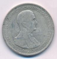 1930. 5P Ag "Horthy jobbra" T:F kis patina Adamo P8