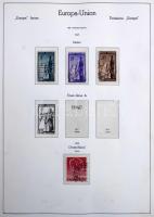 Egyesült Európa 1949-1973 Europa CEPT és Europa motívum bélyegek gyűjteménye, csaknem teljes anyag a jó motívum kiadásokkal, Leuchtturm falcmentes előnyomott albumban
