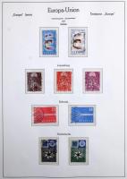 Egyesült Európa 1949-1973 Europa CEPT és Europa motívum bélyegek gyűjteménye, csaknem teljes anyag a...